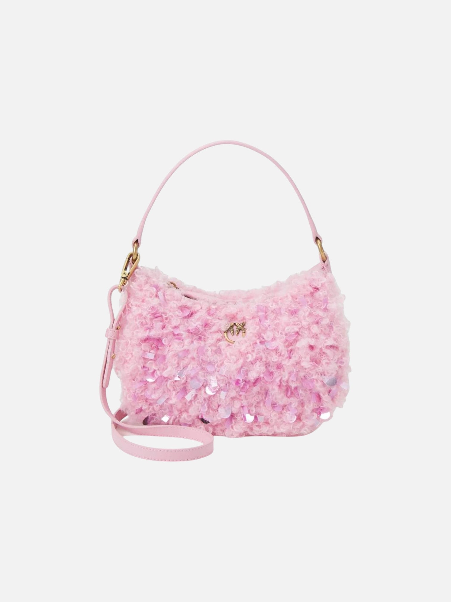 HALF MOON MINI NEON CURLS ECO SHEARLING - Handbag