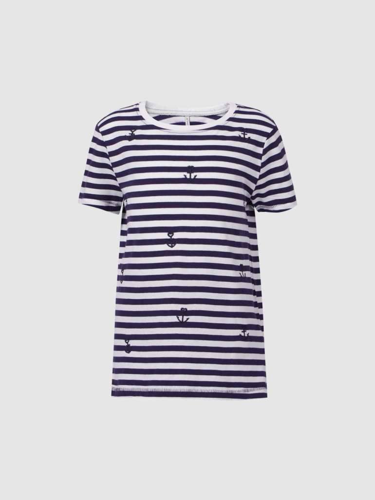 Striped Cotton Blend T Shirt-KidsOnly-HandPicked-Lebanon-Outlet