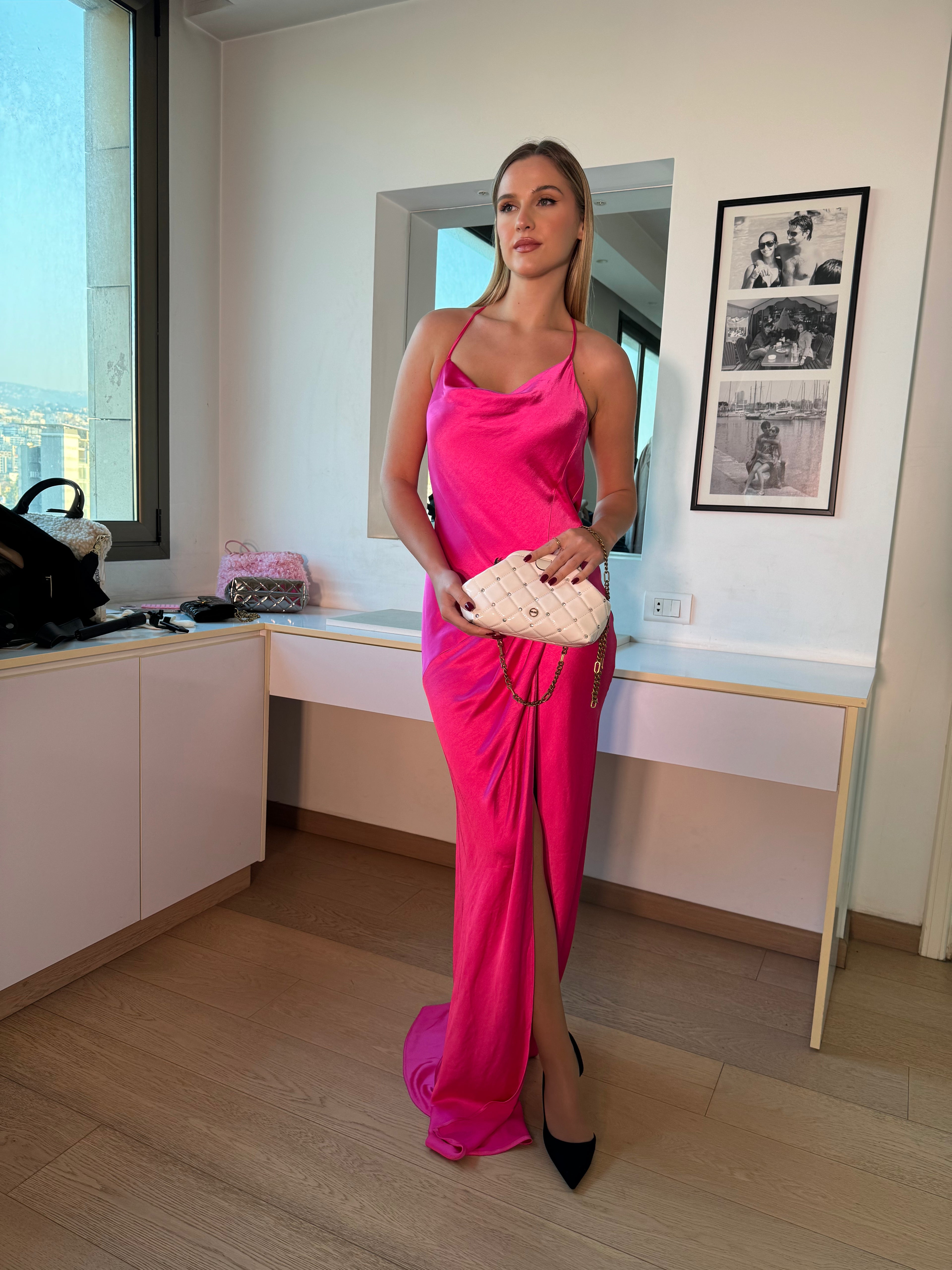 FIJI Shiny Silk Dress