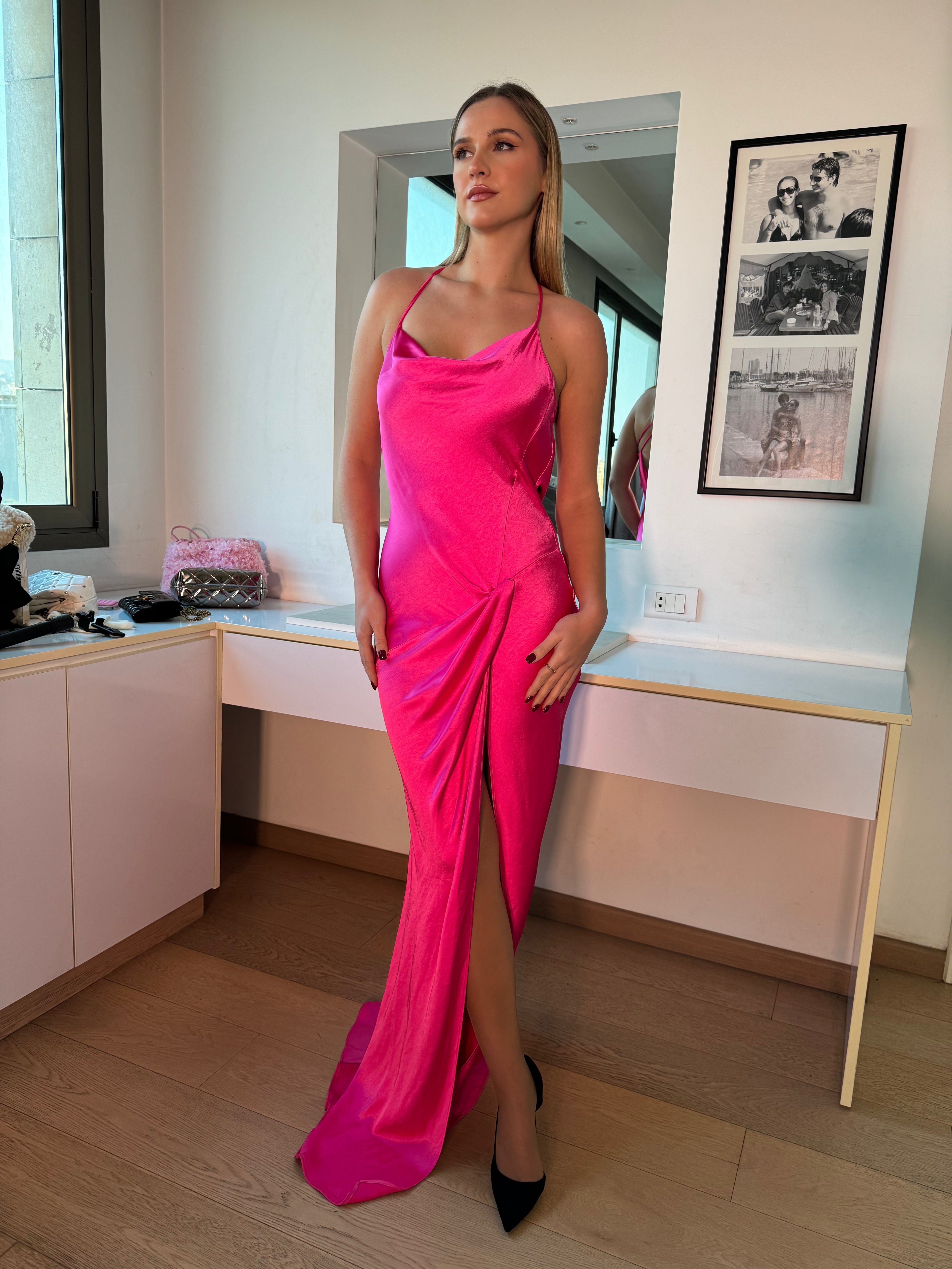 FIJI Shiny Silk Dress